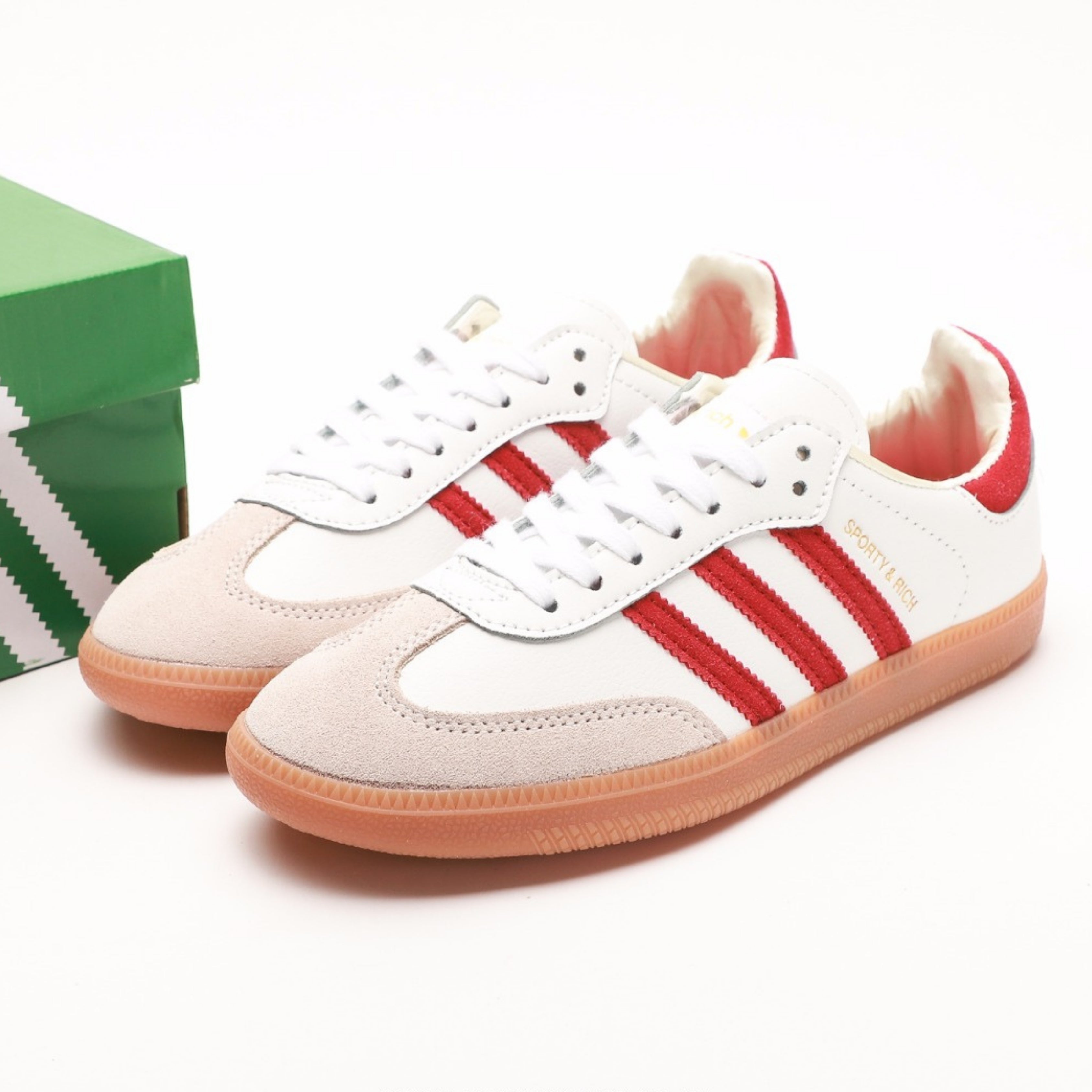 adidas Samba Sporty & Rich White Collegiate Burgundy