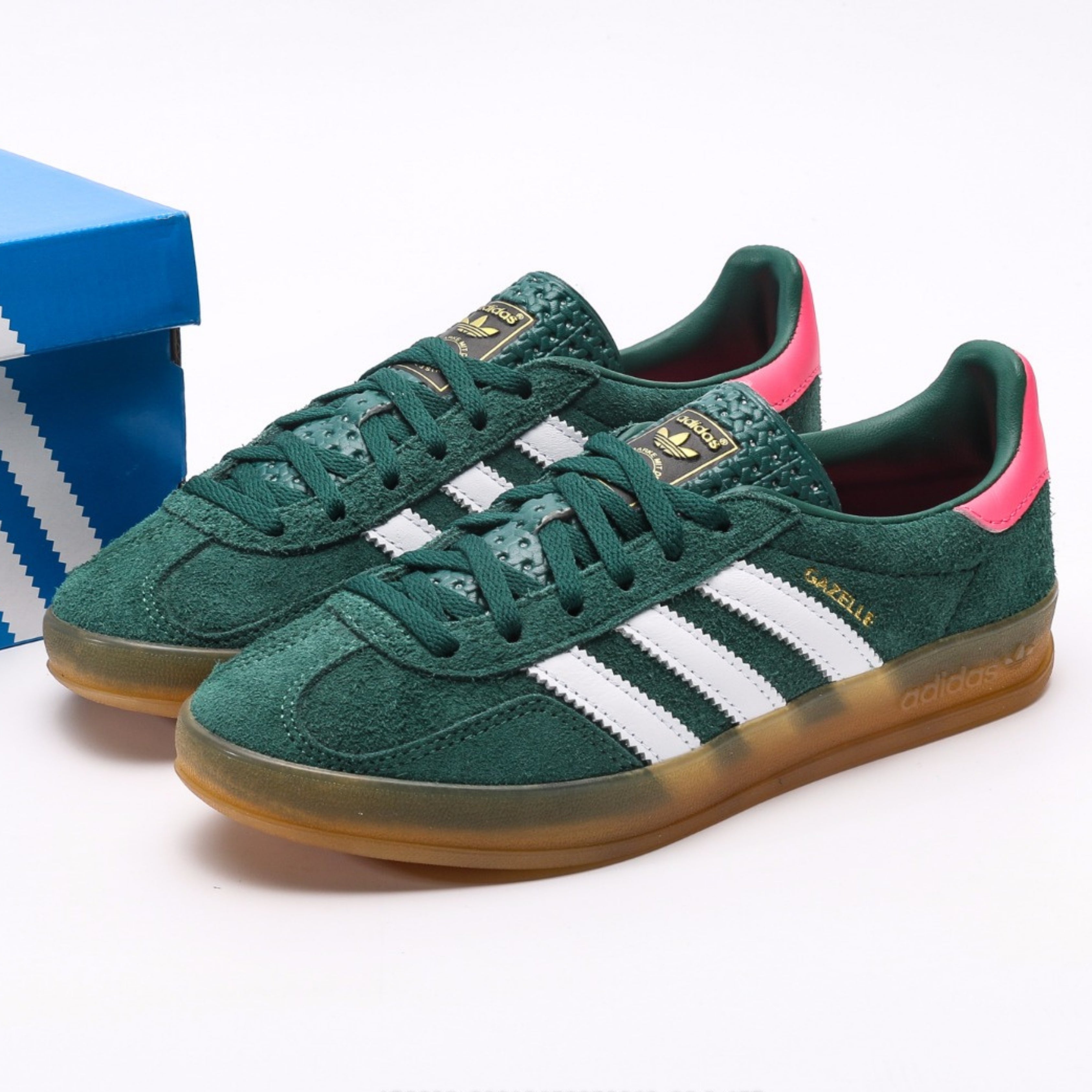adidas Gazelle Indoor Collegiate Green Lucid Pink