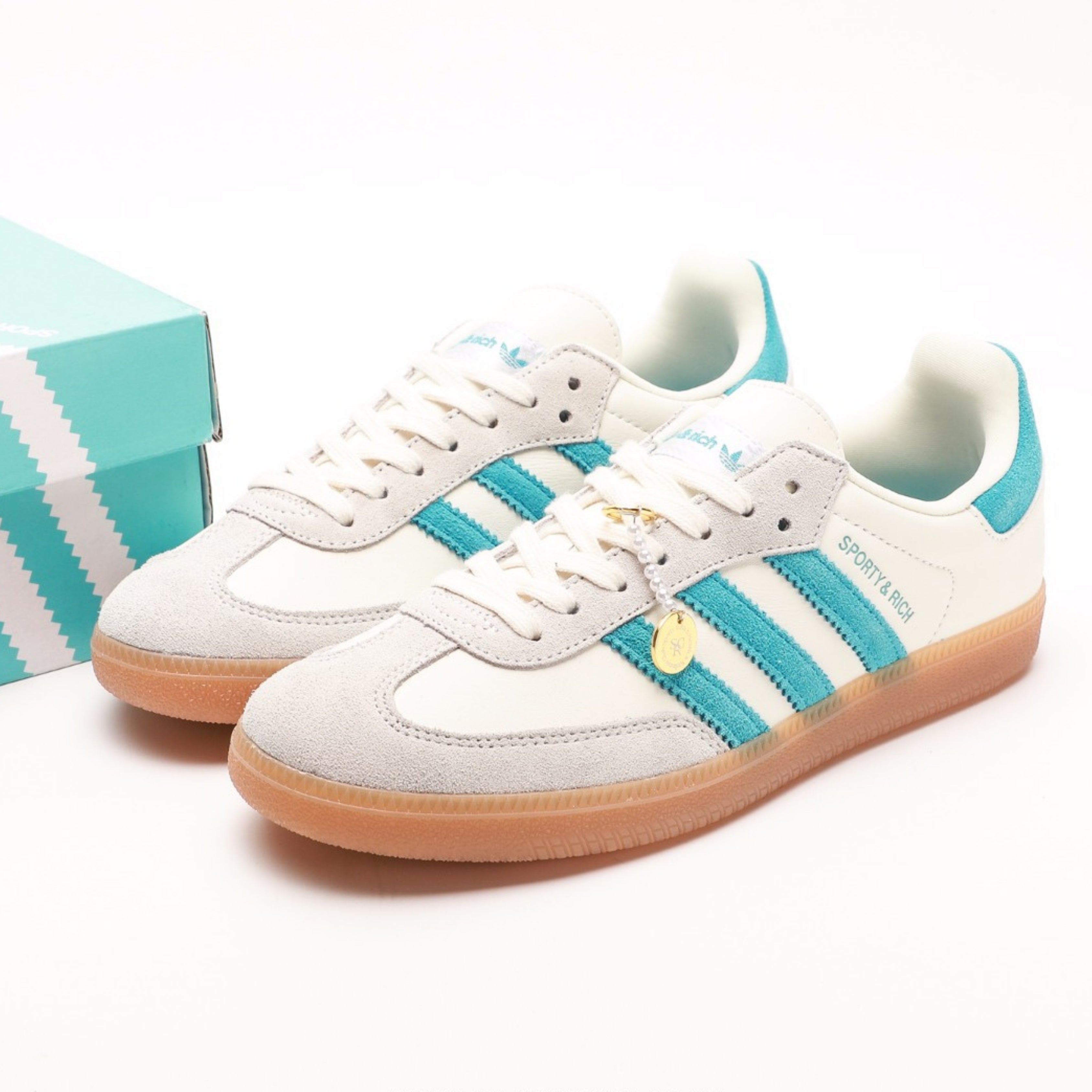adidas Samba OG Sporty & Rich Cream Blue