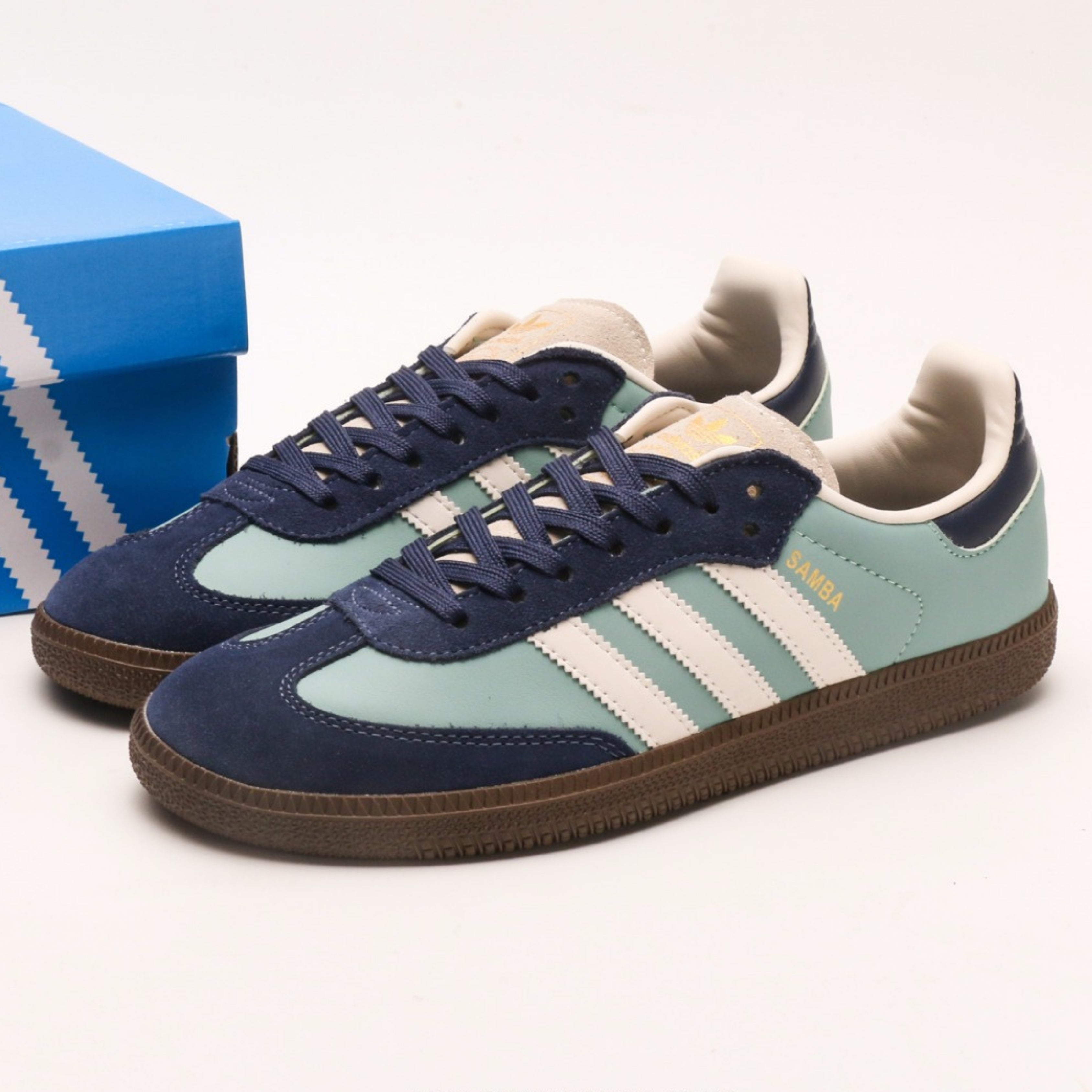 adidas Samba OG Hazy Green Night Indigo