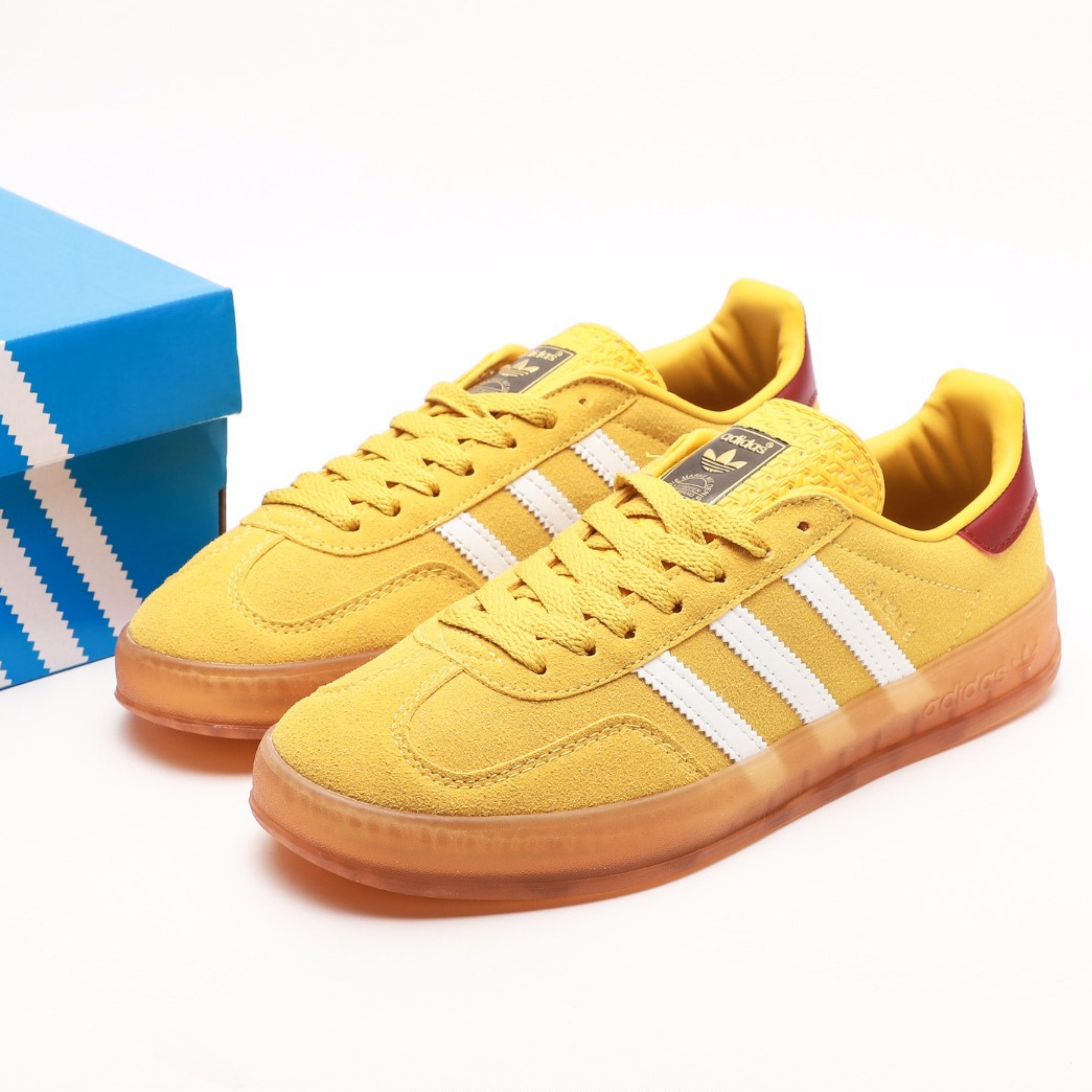 adidas Gazelle Indoor Bright Yellow Collegiate Burgundy