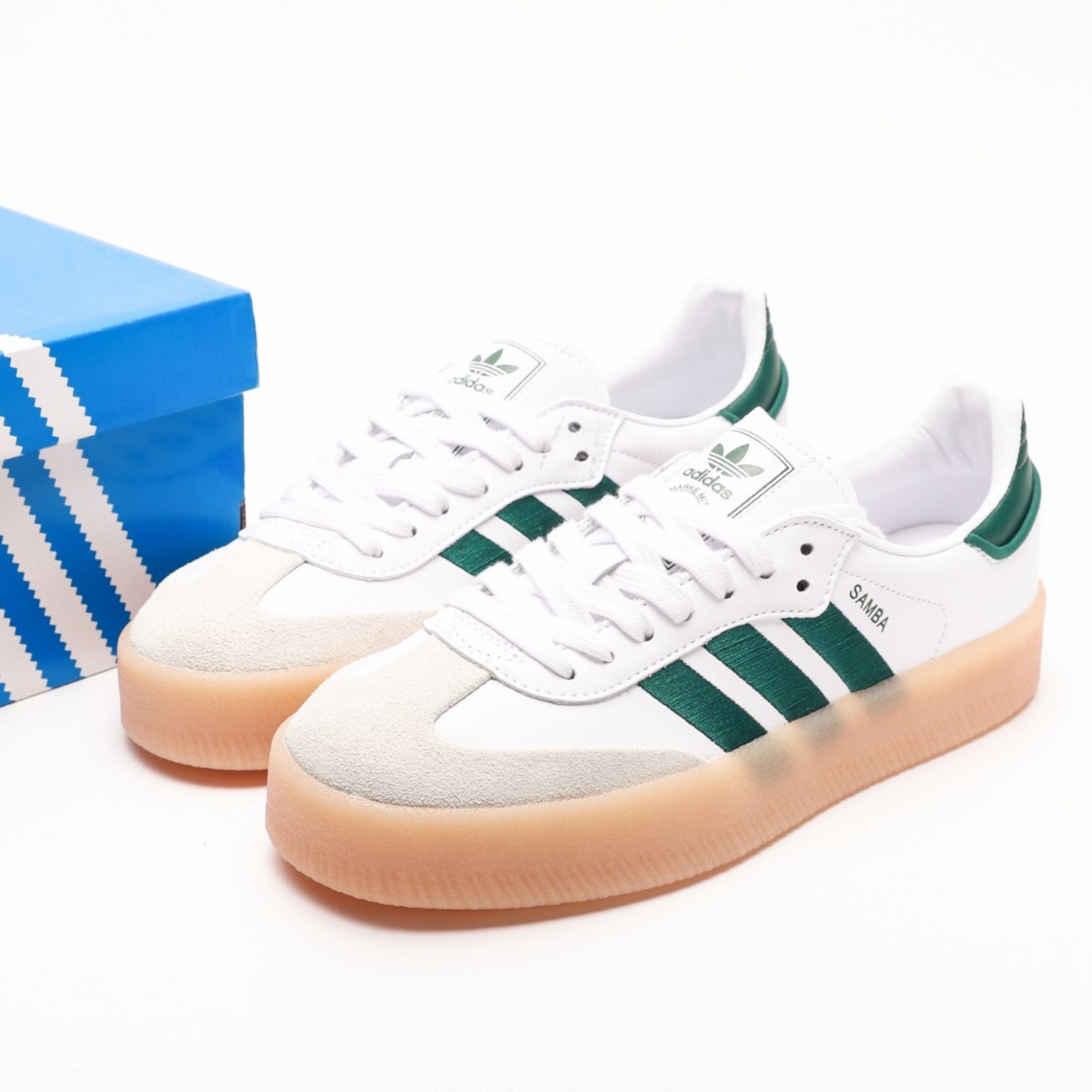 adidas Sambae White Collegiate Green Gum