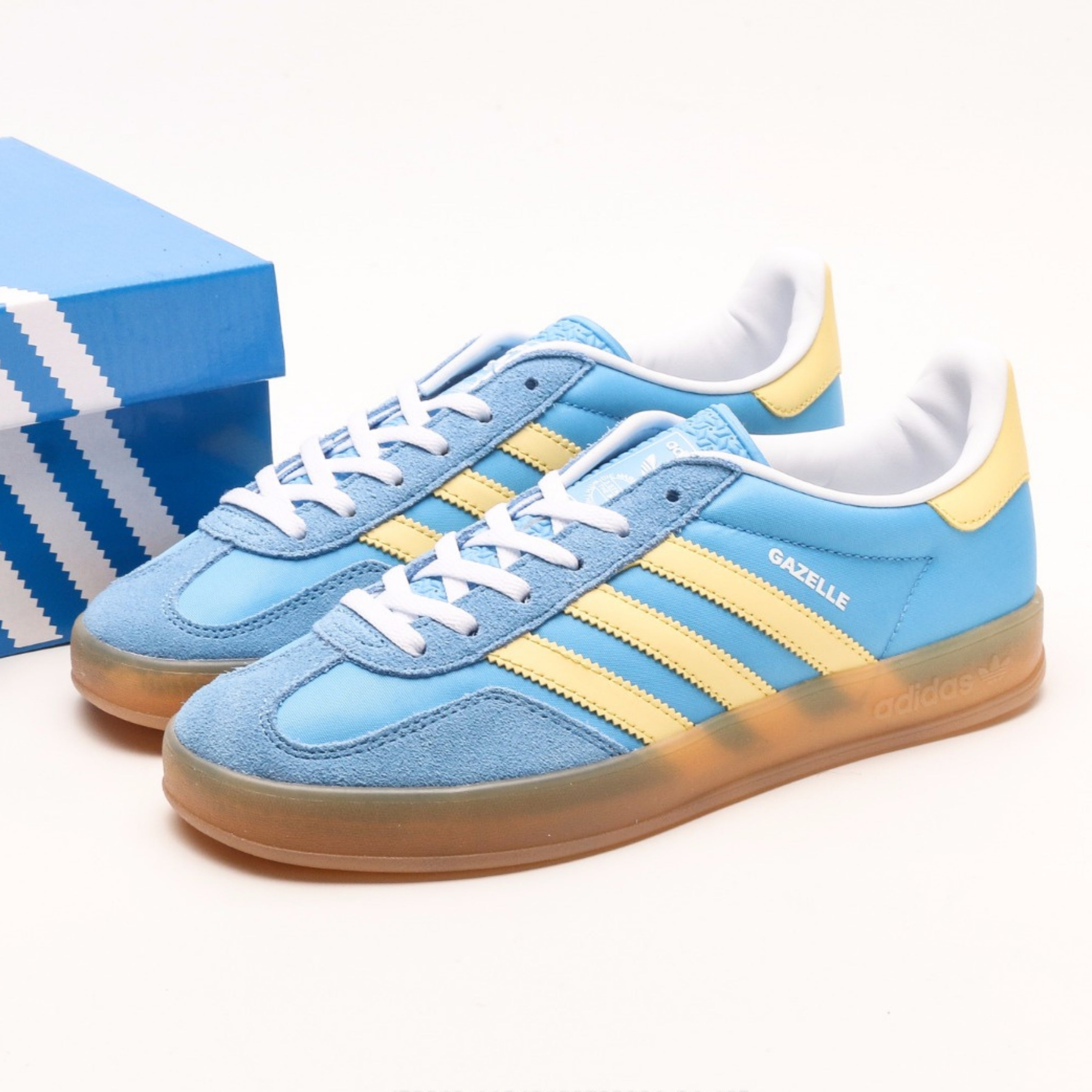 adidas Gazelle Indoor Semi Blue Burst Almost Yellow