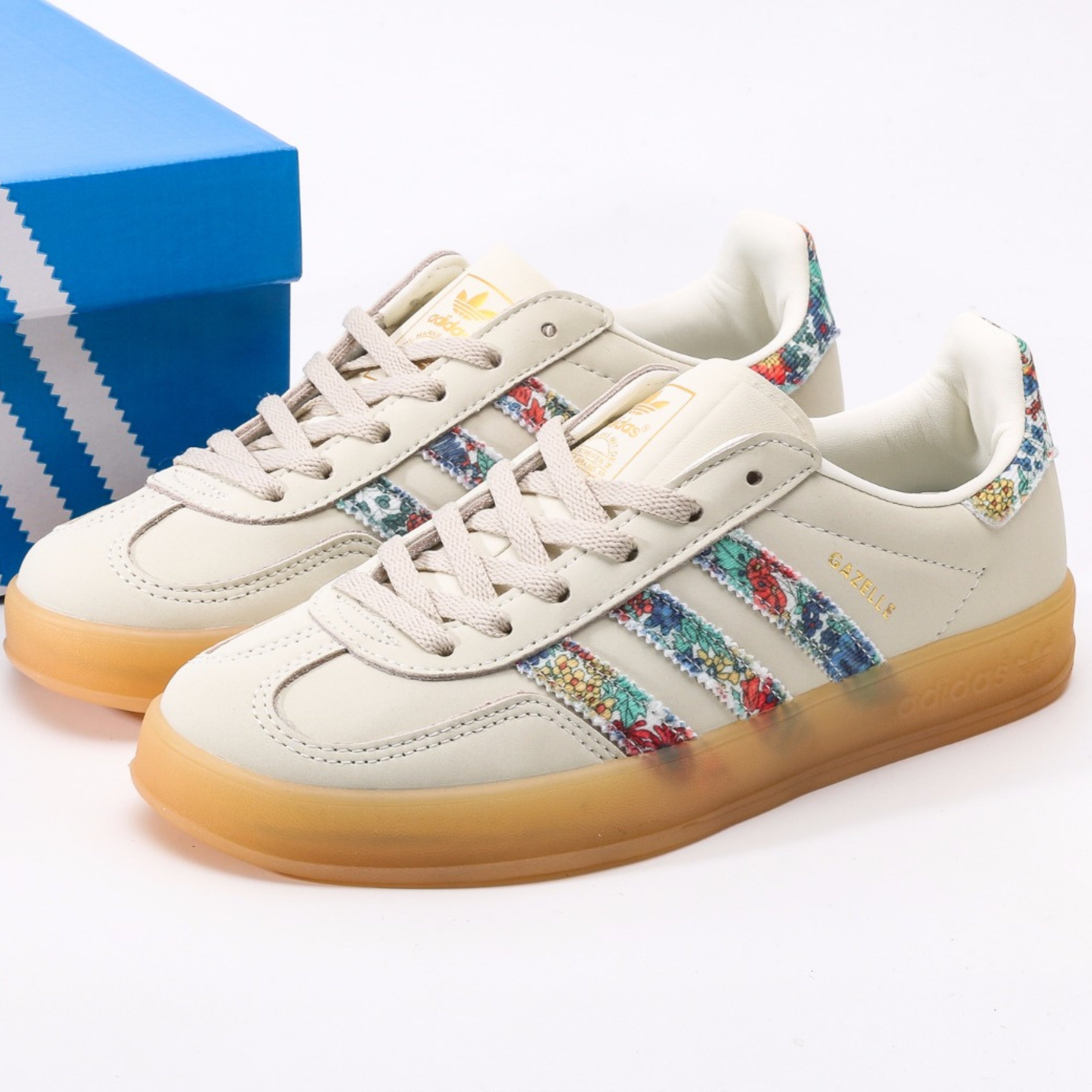 adidas Gazelle Indoor Liberty London Floral Embroidery Stripes