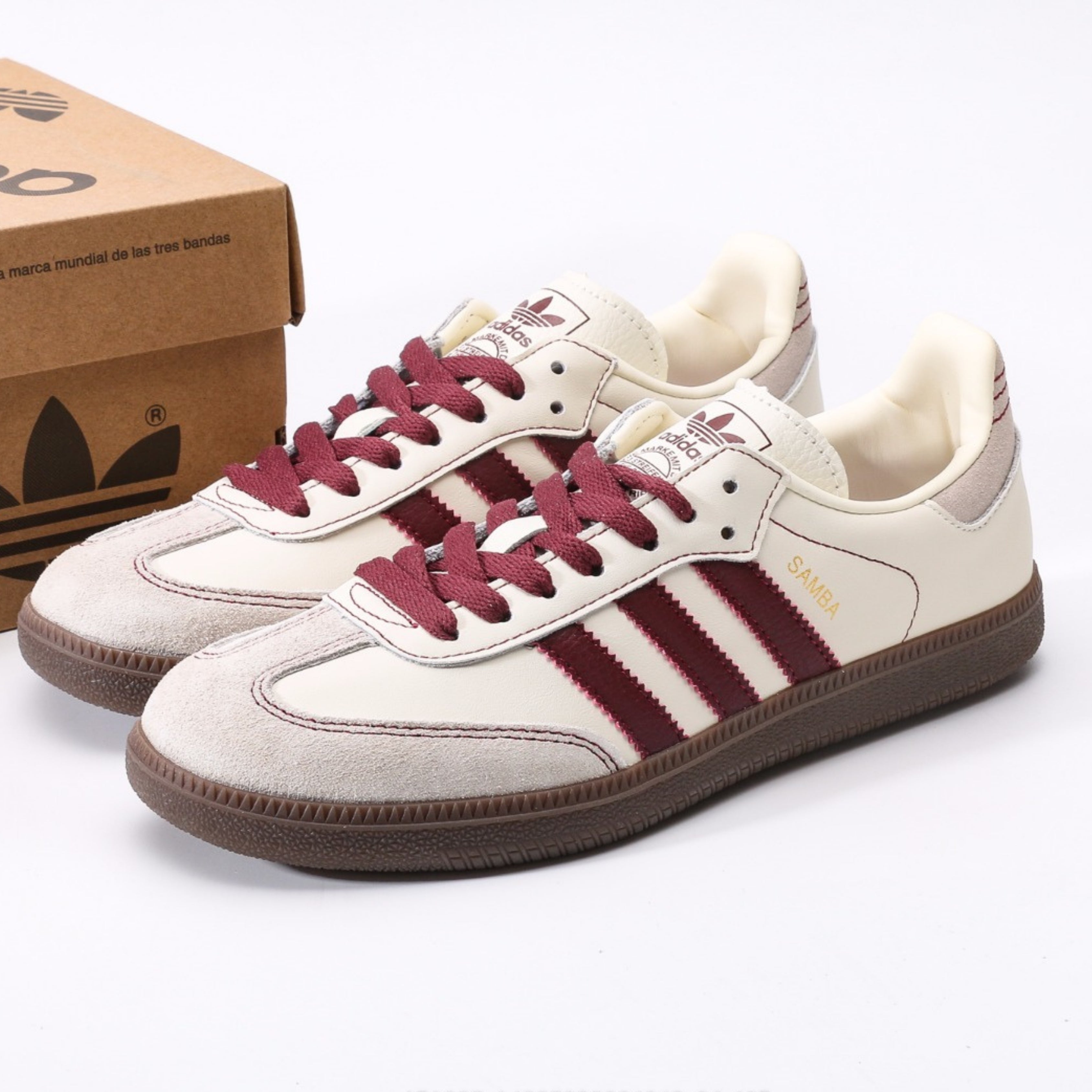 adidas Samba OG Wonder White Maroon