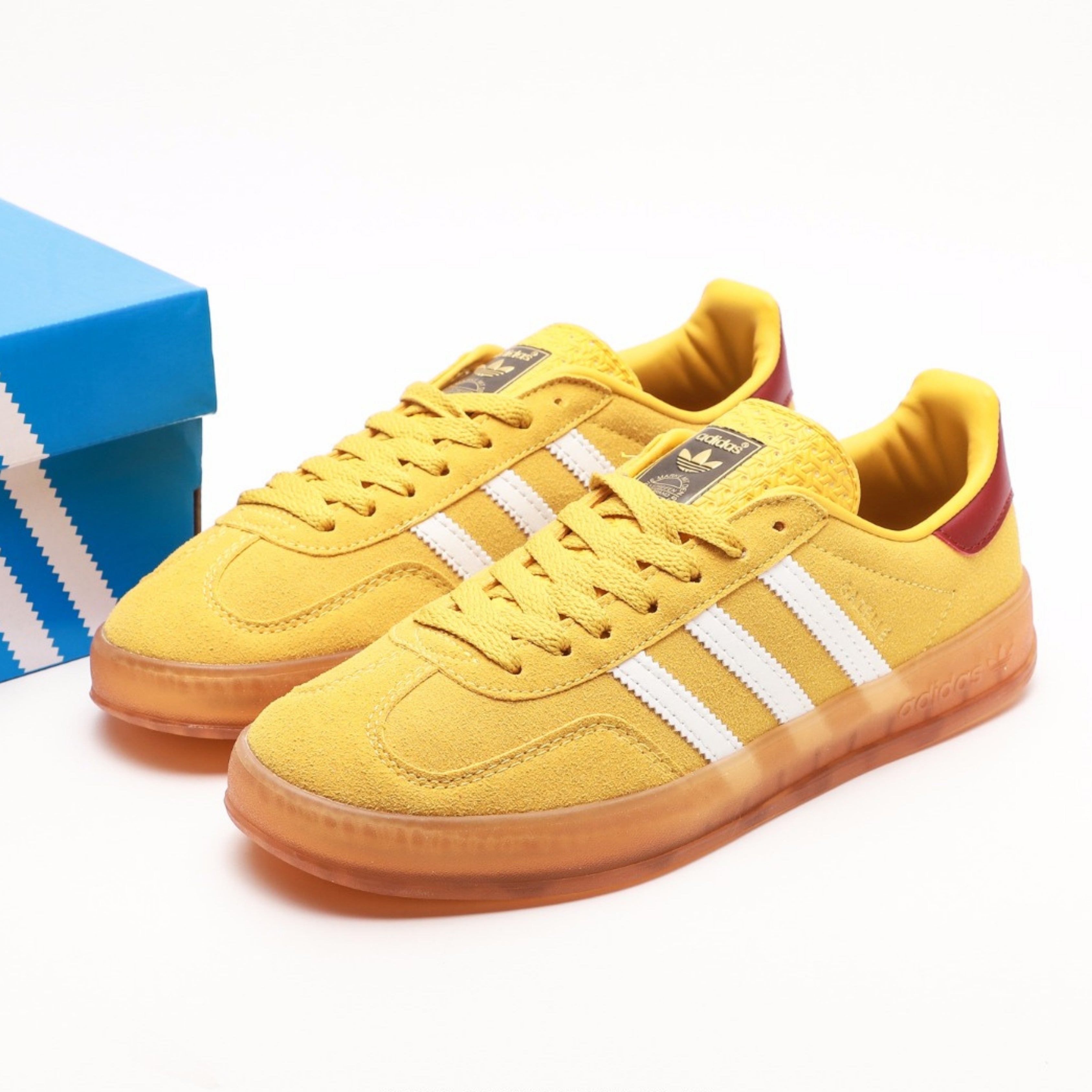 adidas Gazelle Indoor Bright Yellow Collegiate Burgundy