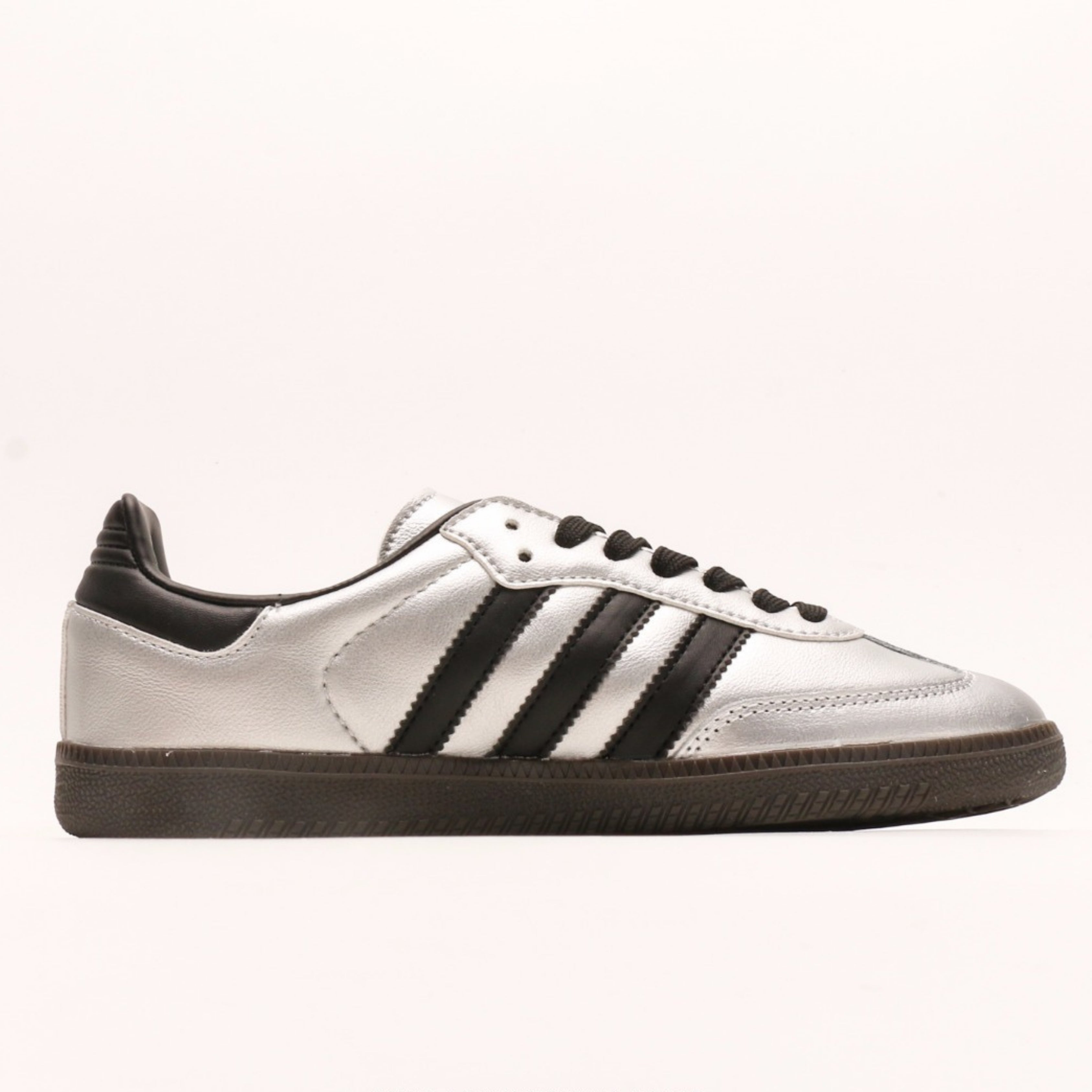 adidas Samba OG Silver Metallic Black Gum