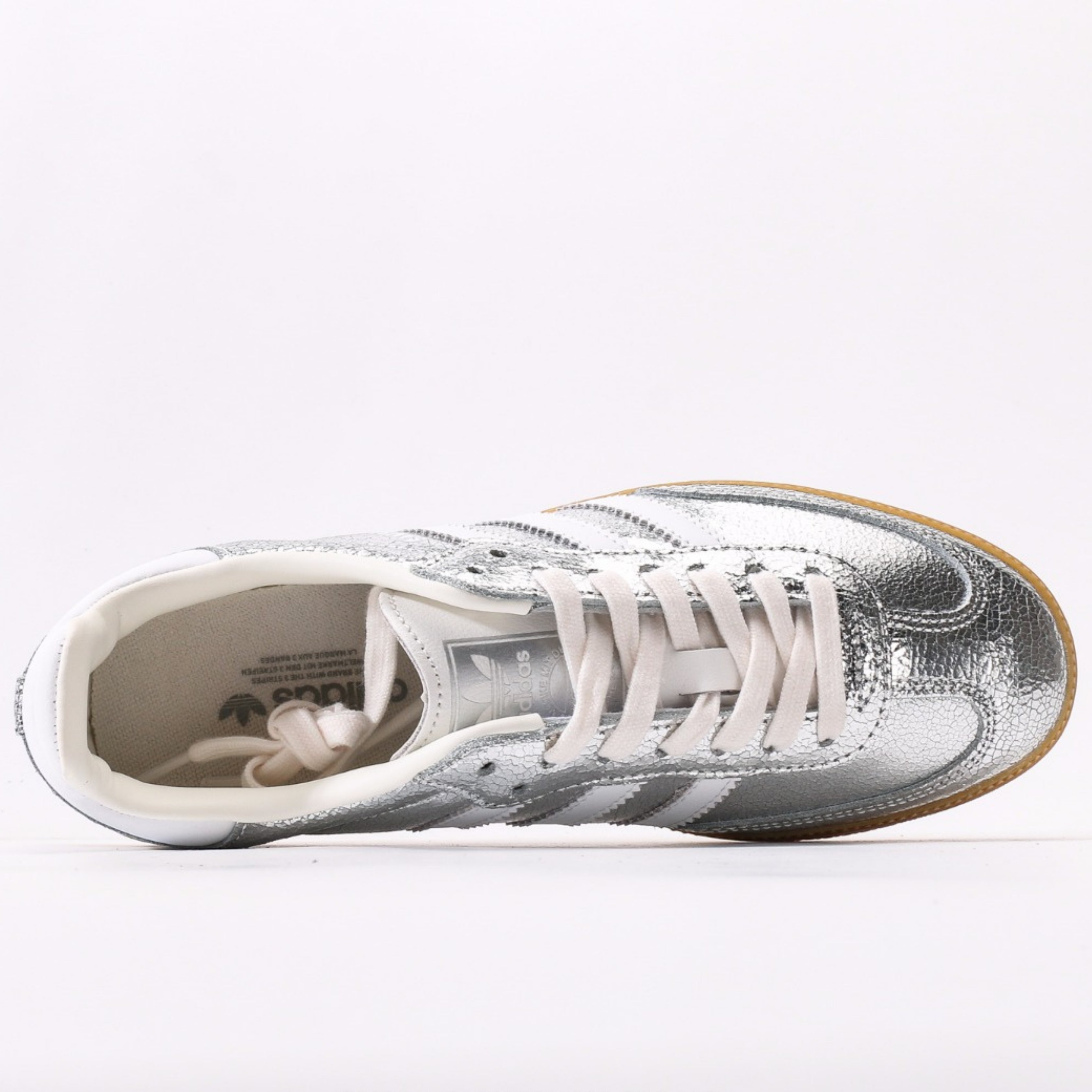 adidas Samba OG Silver Metallic Cracked Leather