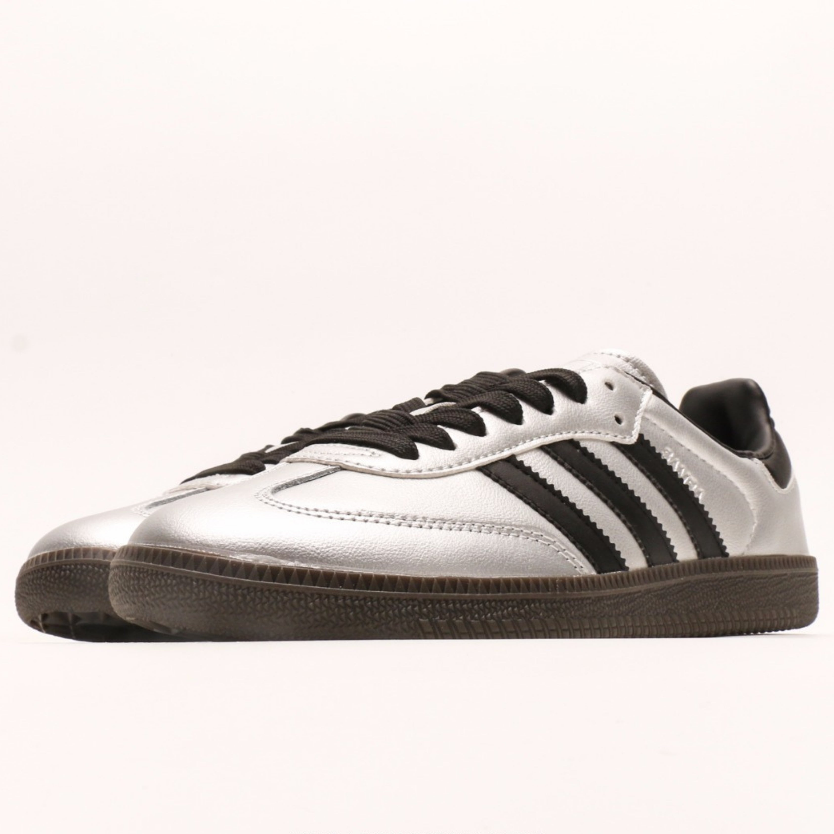 adidas Samba OG Silver Metallic Black Gum