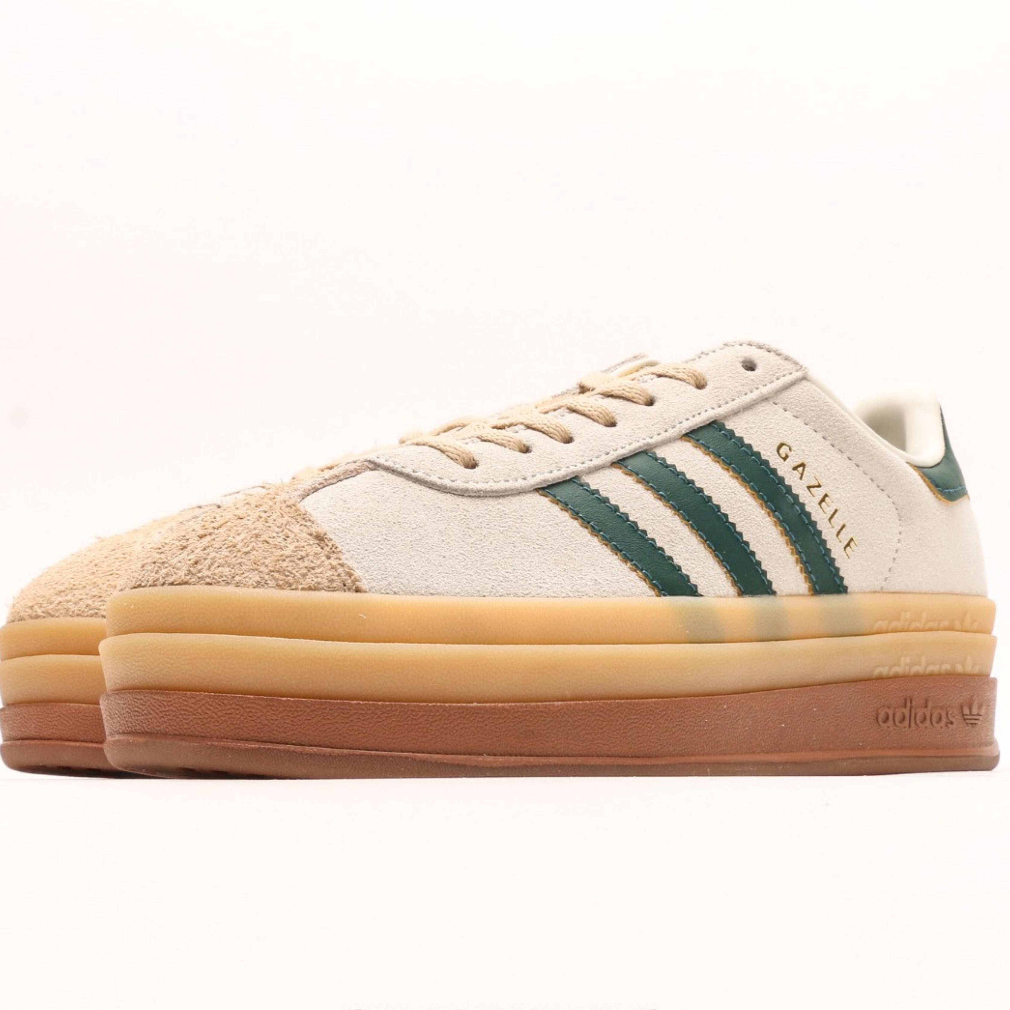 adidas Gazelle Bold Magic Beige Collegiate Green
