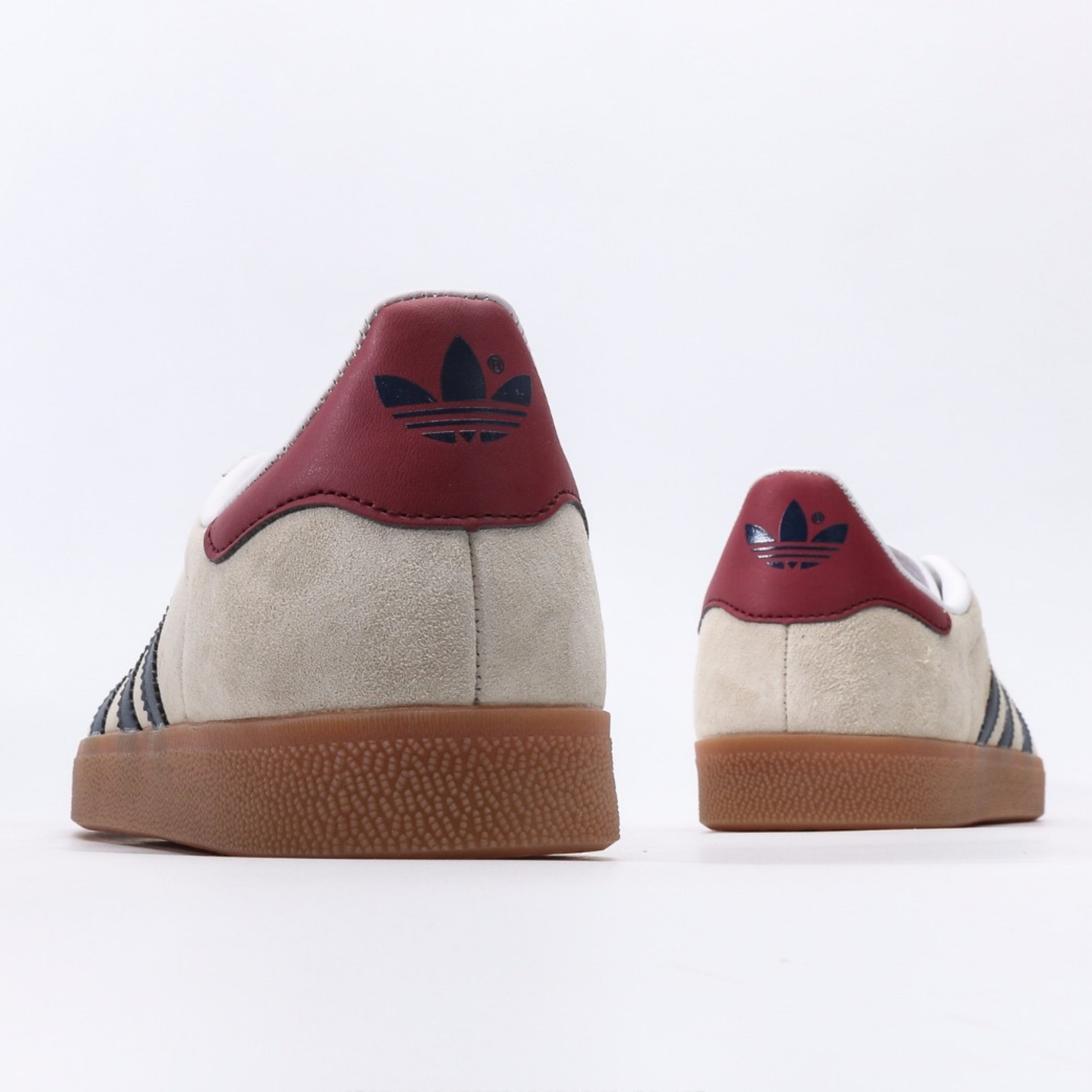 adidas Gazelle Beige Dark Blue Collegiate Burgundy