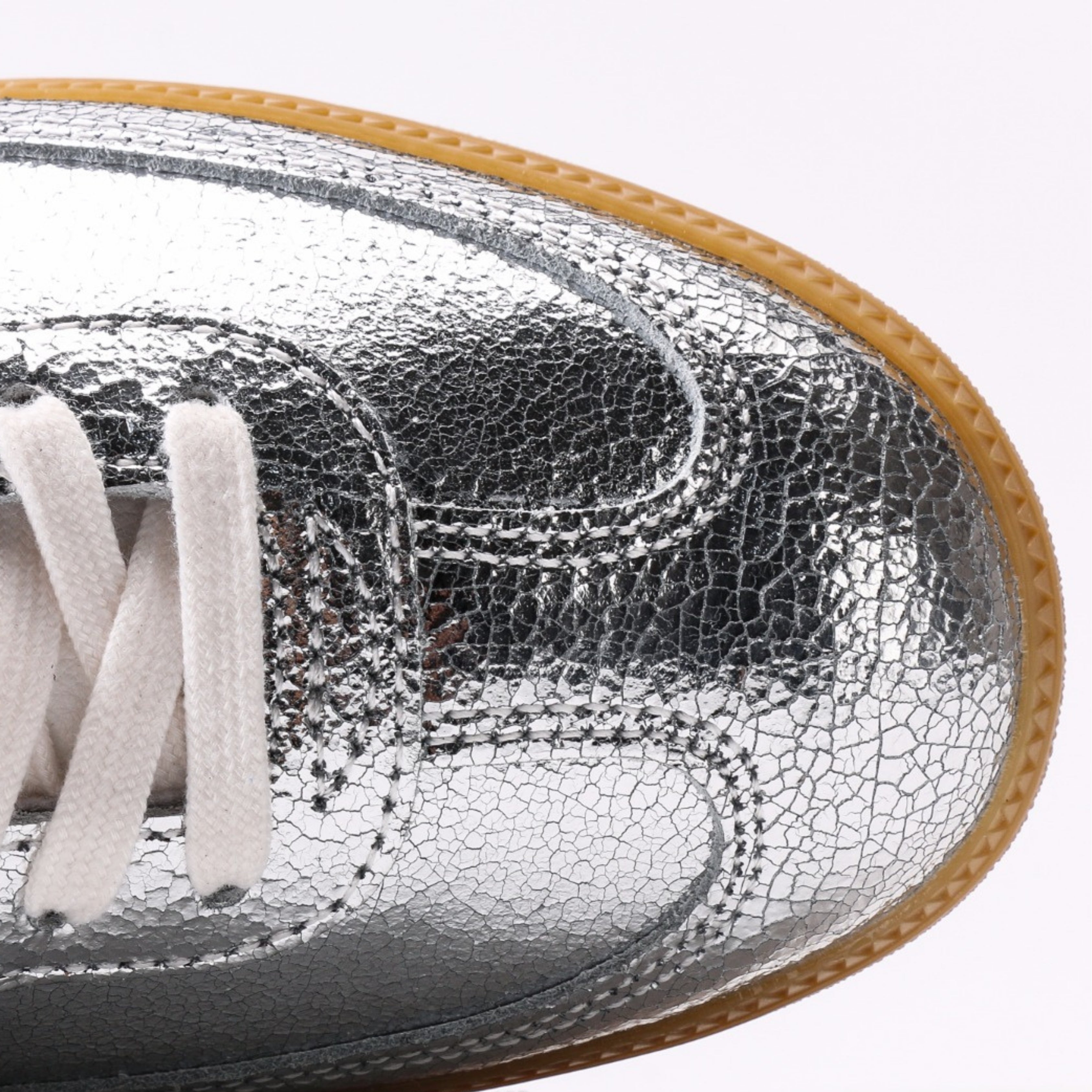 adidas Samba OG Silver Metallic Cracked Leather