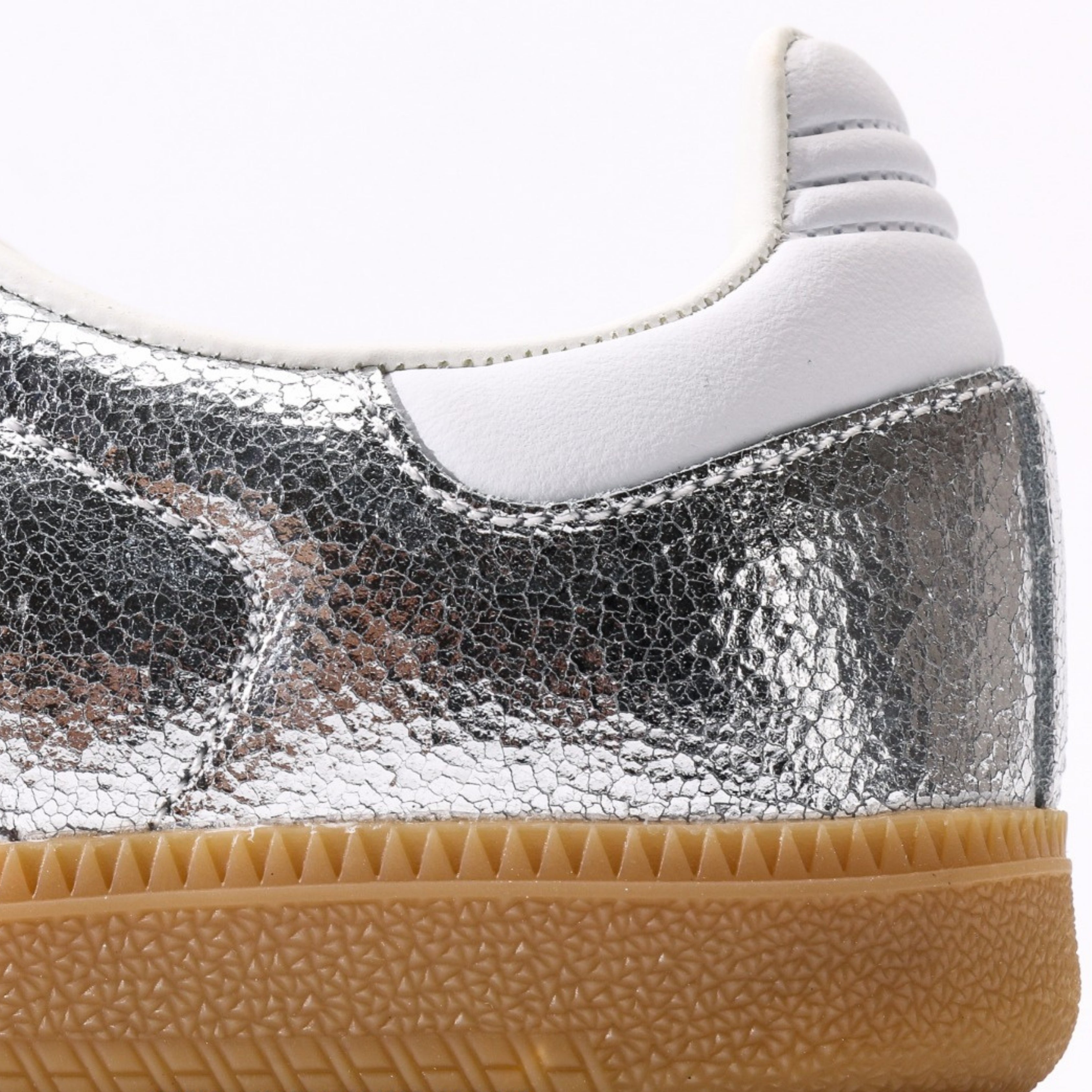 adidas Samba OG Silver Metallic Cracked Leather